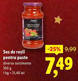 Lidl Deluxe Sos de roşii pentru paste Ofertă