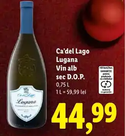 Lidl Ca'del Lago Lugana Vin alb sec D.O.P. Ofertă