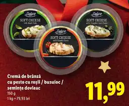 Lidl Deluxe Cremă de brânză cu pesto cu roşii / busuioc / semințe dovleac Ofertă