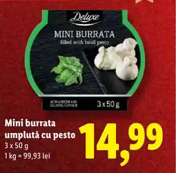 Lidl Deluxe Mini burrata umplută cu pesto Ofertă