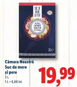 Lidl Cămara Noastră Suc de mere şi pere Ofertă