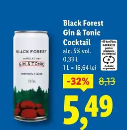 Lidl Black Forest Gin & Tonic Cocktail Ofertă