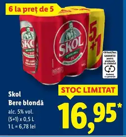 Lidl Skol Bere blondă Ofertă