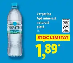 Lidl Carpatina Apă minerală naturală plată Ofertă