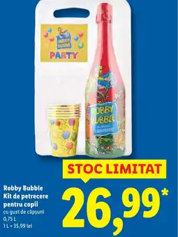 Lidl Robby Bubble Kit de petrecere pentru copii cu gust de căpşuni Ofertă