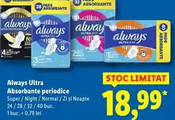 Lidl Always Ultra Absorbante periodice Ofertă