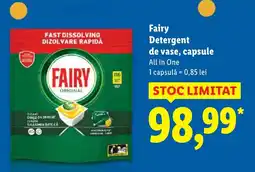 Lidl Fairy Detergent de vase, capsule All in One Ofertă