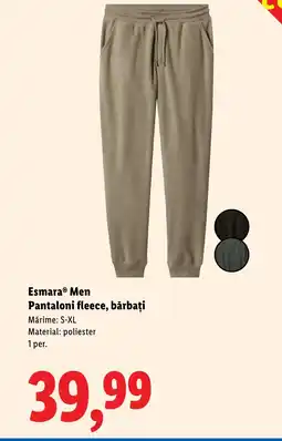 Lidl Esmara Men Pantaloni fleece, bărbați Ofertă