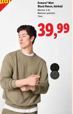 Lidl Esmara Men Bluzǎ fleece, bărbați Ofertă