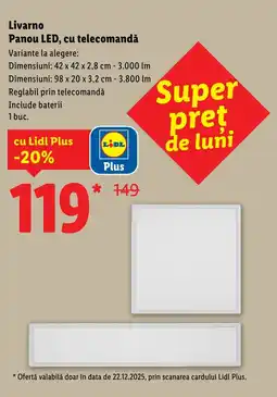 Lidl Livarno Panou LED, cu telecomandă Ofertă
