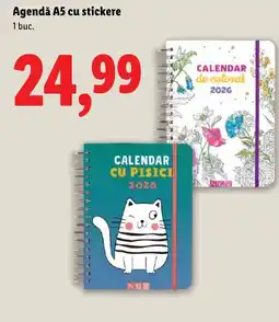 Lidl Agendă A5 cu stickere Ofertă