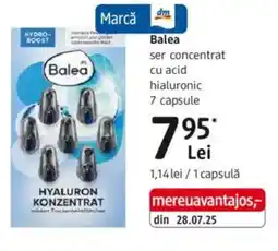 DM Balea ser concentrat cu acid hialuronic Ofertă