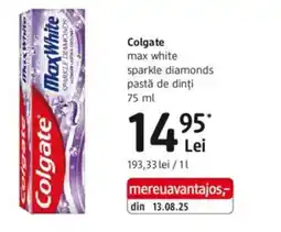 DM Colgate max white sparkle diamonds pastă de dinți Ofertă