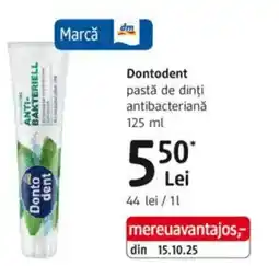 DM Dontodent pastă de dinți antibacteriană Ofertă