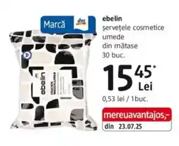 DM Ebelin şerveţele cosmetice umede din mătase Ofertă