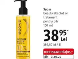 DM Syoss beauty absolut oil tratament pentru păr Ofertă