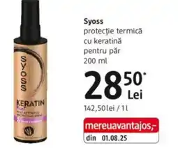 DM Syoss protecție termică cu keratinǎ pentru păr Ofertă