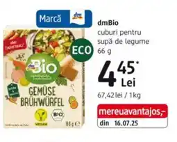 DM DmBio cuburi pentru supă de legume Ofertă