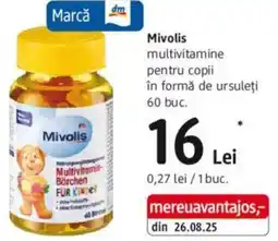 DM Mivolis multivitamine pentru copii în formă de ursuleți Ofertă