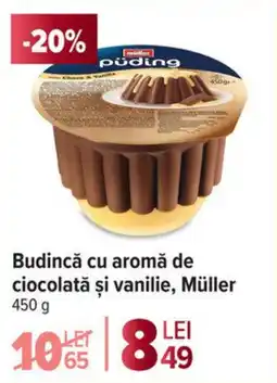 Carrefour Market Budincă cu aromă de ciocolată şi vanilie, Müller Ofertă
