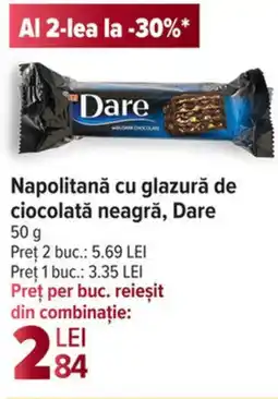 Carrefour Market Napolitană cu glazură de ciocolată neagră, Dare Ofertă