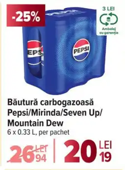 Carrefour Market Băutură carbogazoasă Pepsi/Mirinda/Seven Up/ Mountain Dew Ofertă