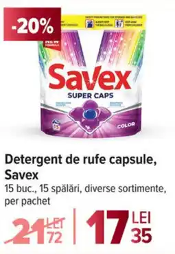 Carrefour Market Detergent de rufe capsule, Savex Ofertă