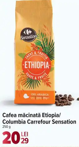 Carrefour Market Cafea măcinată Etiopia/ Columbia Carrefour Sensation Ofertă