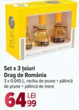 Carrefour Market Set x 3 țoiuri Drag de România Ofertă