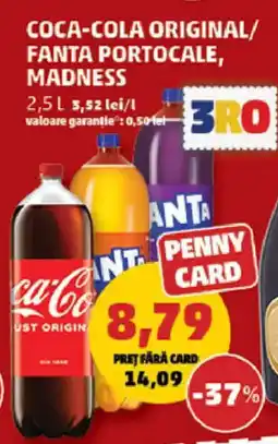 Penny Coca-cola original/ fanta portocale, madness Ofertă