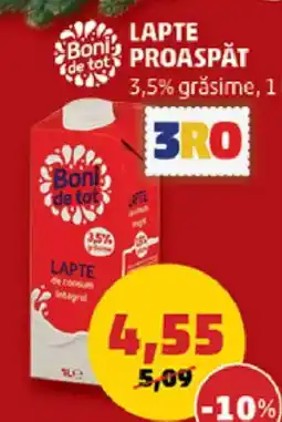 Penny Lapte proaspăt 3,5% grăsime Ofertă