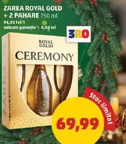 Penny Zarea royal gold + 2 pahare Ofertă