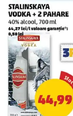 Penny Stalinskaya vodka + 2 pahare Ofertă