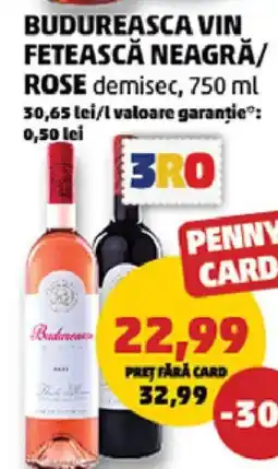 Penny Budureasca vin fetească neagră/ rose demisec Ofertă