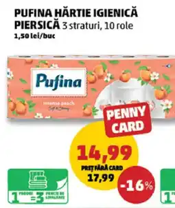 Penny Pufina hărtie igienică piersică Ofertă