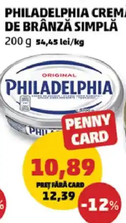 Penny Philadelphia cremă de brânză simplă Ofertă