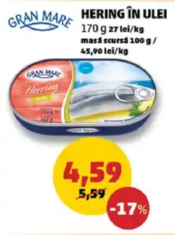 Penny GRAN MARE Hering în ulei Ofertă