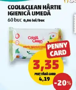Penny Cool&clean hârtie igienică umedă Ofertă