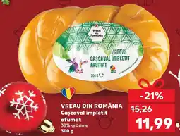 Kaufland VREAU DIN ROMÂNIA Cascaval împletit afumat Ofertă