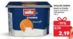 Kaufland MULLER CREMA laurt cu fructe Ofertă