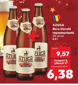 Kaufland AZUGA Bere blondă nepasteurizată Ofertă