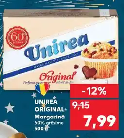 Kaufland UNIREA ORIGINAL⭑ Margarinǎ 60% grăsime Ofertă