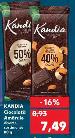 Kaufland KANDIA Ciocolată Amăruie Ofertă