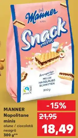 Kaufland MANNER Napolitane minis Ofertă