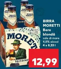 Kaufland BIRRA MORETTI Bere blondă Ofertă