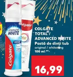 Kaufland COLGATE TOTAL/ ADVANCED WHITE Pastă de dinți tub original / whitening Ofertă