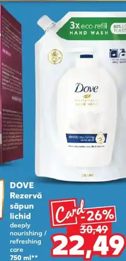 Kaufland DOVE Rezervă săpun lichid Ofertă