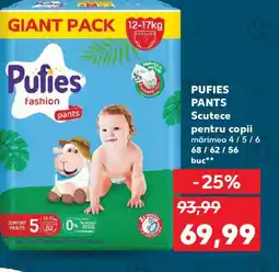 Kaufland PUFIES PANTS Scutece pentru copii Ofertă