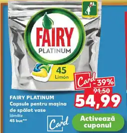 Kaufland FAIRY PLATINUM Capsule pentru maşina de spălat vase Ofertă