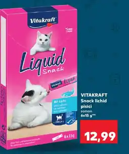 Kaufland VITAKRAFT Snack lichid pisici somon Ofertă